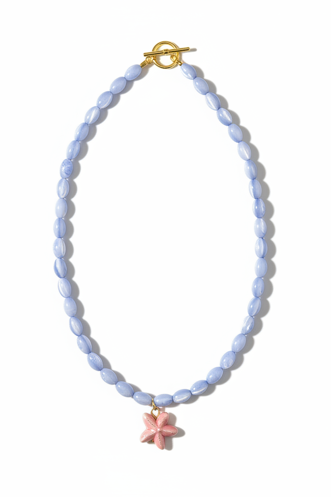 Freedom Star necklace on white background