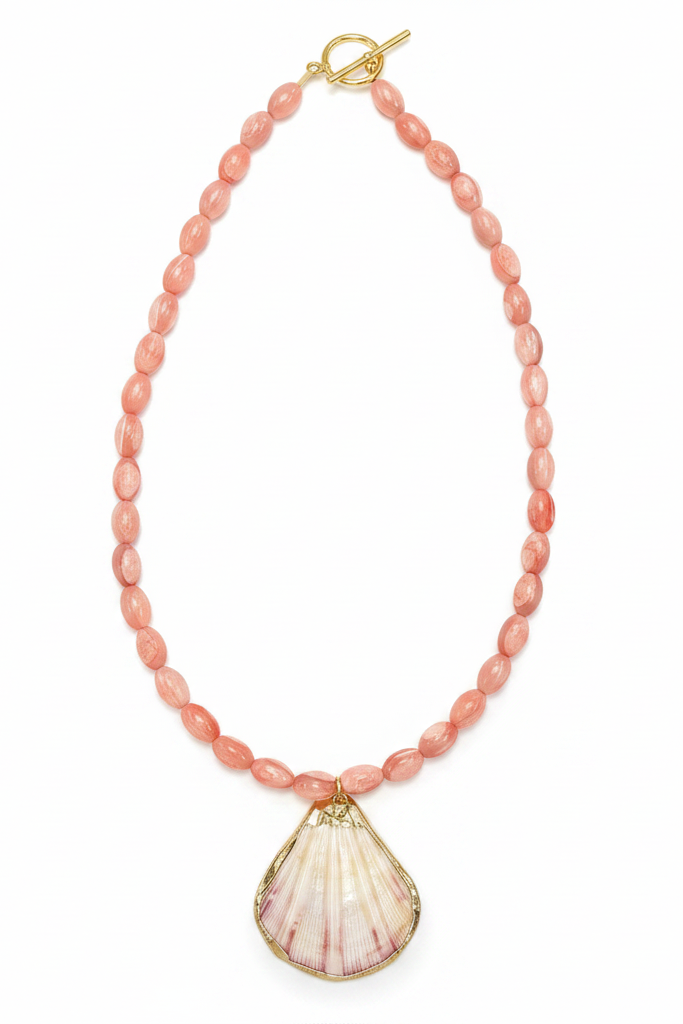 White background necklace